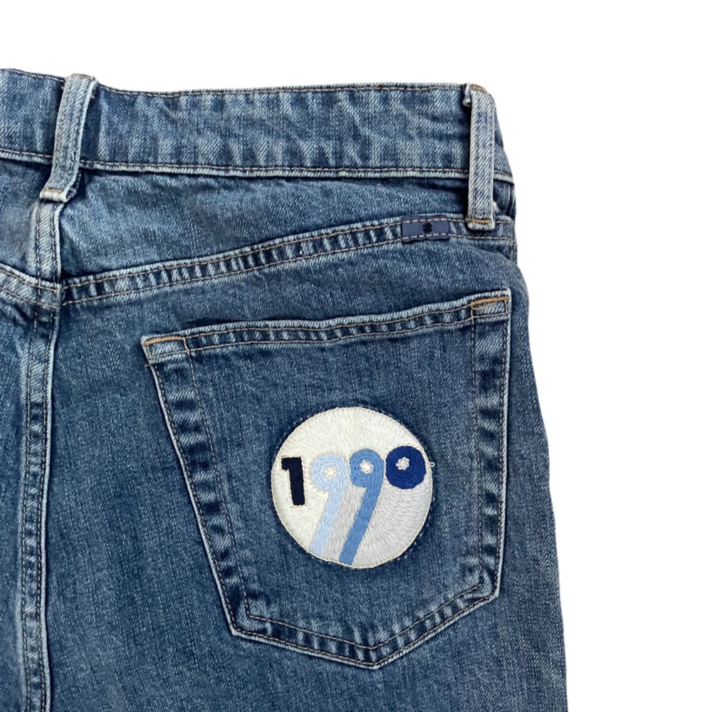 Lucky Brand Bridgette Skinny Jeans Embroidered 1990 Retro Patch
